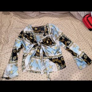 Boohoo Casual Slim Blouse Tops Long Sleeve